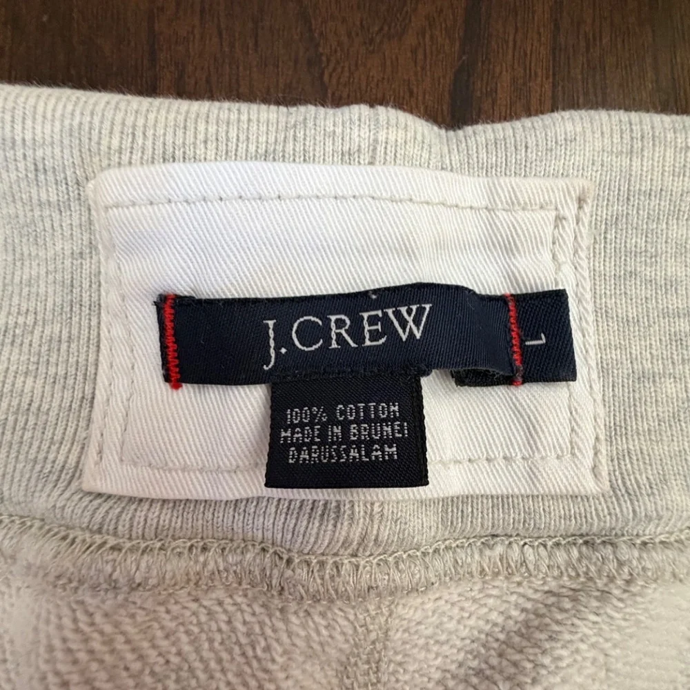 J. Crew Light Gray Wide Leg Heavier Weight Sweatpants, Size Large - Picture 6 of 12